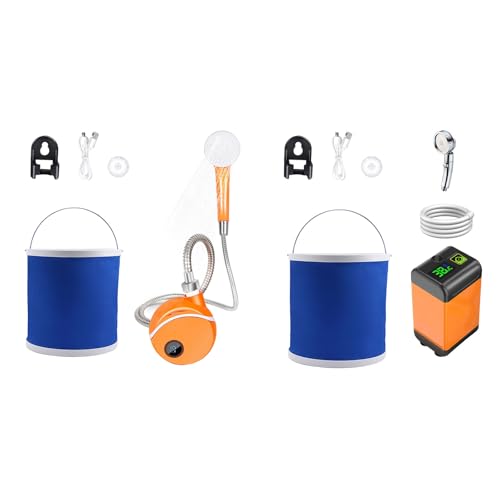 Douche de camping rechargeable avec installation rapide pour laver son matériel