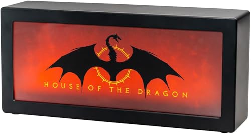Lampara Juego de Tronos La Casa del Dragon - Lámpara escritorio o Lámpara pared - Lámpara Gaming USB y pilas l Juego de Tronos regalos, Decoración Juego de Tronos Merchandising Oficial