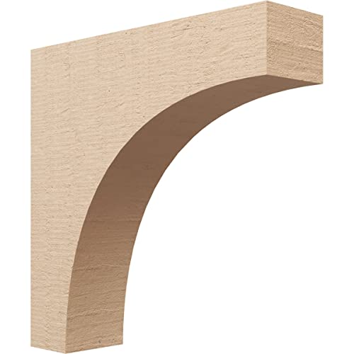 7"W x 28"D x 28"H Thin Huntington Rough Cedar Woodgrain TimberThane Corbel, Primed Tan