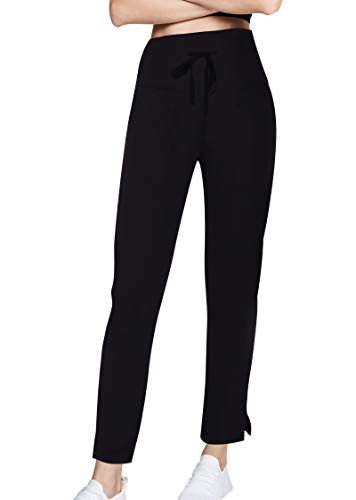 3W GRT Pantalones De Yoga para Mujer, Pantalones De Yoga, Pantalones Casuales De Yoga con Cordón para Yoga y Correr (Negro, L)
