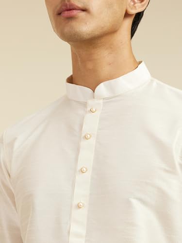 Image of DIWAS BY MANYAVAR Men's Art Silk Solid Kurta (1pc)