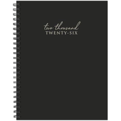 Contemporary Black (Trilingual) 2026 6.5 X 8.5 Weekly Monthly Softcover Planner