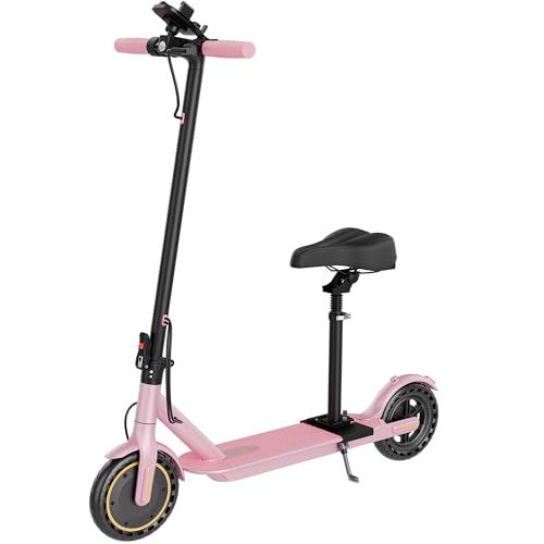 Electric Scooter, Folding E Scooter for Adults with Seat, 350W Motor, 8.5' Solid...