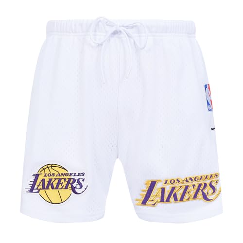 Pantalones Cortos Pro Standard NBA Souvenir M XL de Diseño Exclusivo en Malla Jardín Blanco