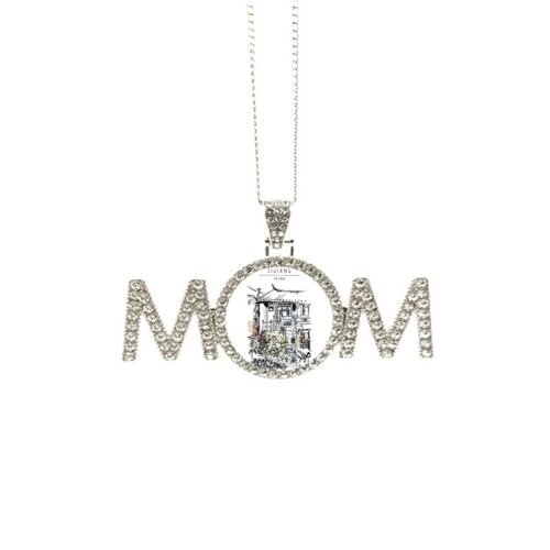 Collier Dali Chine pendentif argent cadeau fête des mères pour maman