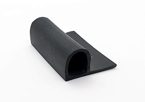 Herco P10 Extruded Black Neoprene Rubber P-Shaped Seal Gasket - 1/4
