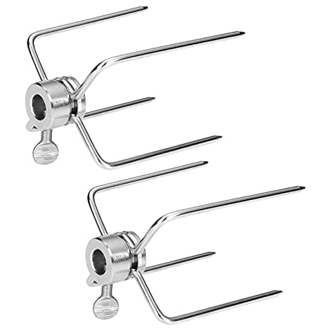 HENGMEI Lot de 2 piques à viande en acier inoxydable Cover