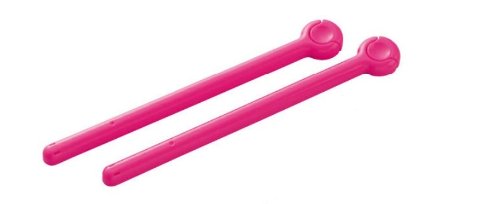 Clip/pince ferme sachet plastique rose 3x19cm, lot de 2pcs INOMATA Japon Cover