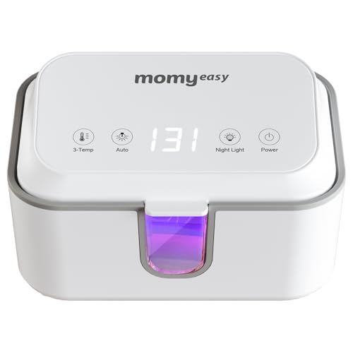 Image of MOMYEASY Baby Wipe Warmer, Large Capacity Wipes Dispenser with 3 Temperature Modes, Even Heating Diaper Wipe Warmer with Night Light, Wipes Warmer for Babies/Adults