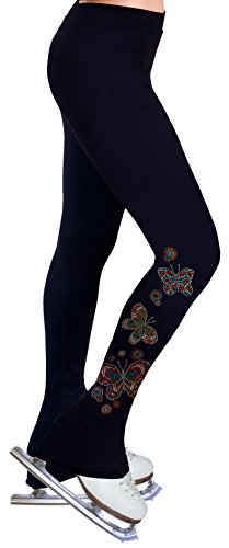 NY2 SPORTSWEAR Figure Skating Practice Pants with Rhinestones - R208 (Child Medium)