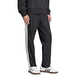 adidas Men's Essentials 3-Stripes Open Hem Stanford Pants, Black/White
