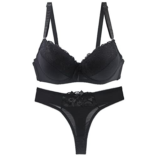 Soutien-gorge push-up et culotte bleue en dentelle pour sublimer vos tenues de soirée et du quotidien