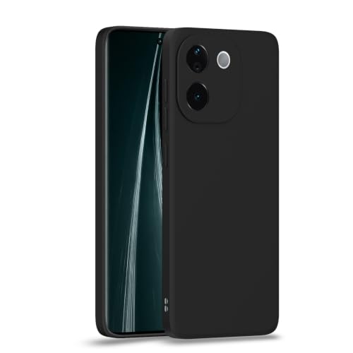 Image of Outlouders Back Cover for Vivo T3 Pro 5G / iQOO Z9s Pro 5G | Camera Protection | Durable Soft Matte Silicone Bumper Case (Black)