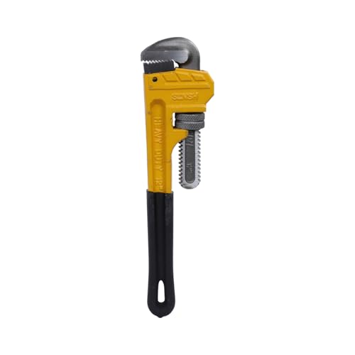 Image of Heavy Duty 12 In Pipe Wrench | Forged Carbon Steel With Cr-Mb Jaw | Precise Clamping Teeth Design For Strong Grip |TPR Soft Grip Handle | Max Pipe Size 1-3 /4 inch, Plumbing, Home and Professionals