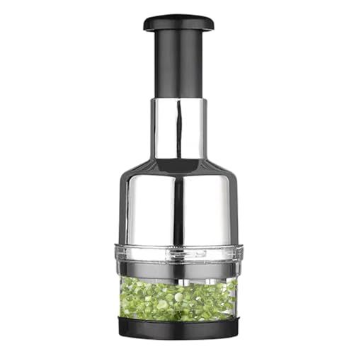 Tritatutto Manuale, Portatile Vegetable Chopper, Tritatutto Da Cucina Manuale, Multifunzionale Trita Verdure A Mano, Per Frutta E Verdura Con Contenitore (Polipropilene E Acciaio Inossidabile)