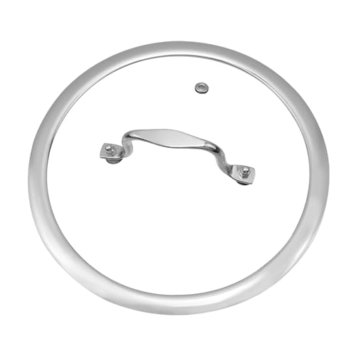 HEVSTIL 10 Inch Tempered Glass Lid Pan Lid for Frying Pan Glass Lid with Stainless Steel Handle Pan Lid Glass Vented Skillet Cover for Frying Pan Lodge Cast Iron Skillet by HEVSTIL - Used condition - US$15.04