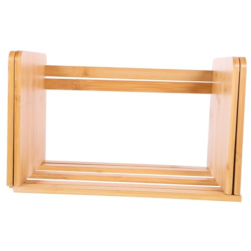 Estantería de vinilo PRETYZOOM de madera para escritorio y CD 2