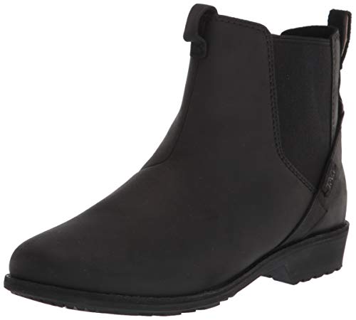 🔥 Hot Deals Teva Boot Women's Mid Ellery Pull On WP, Black,9.5 Medium US