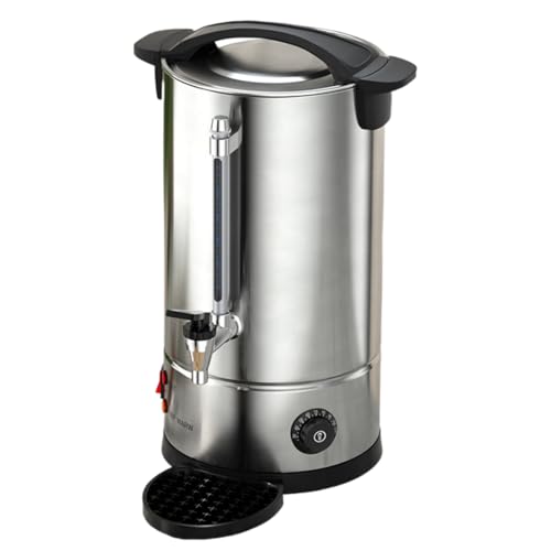 Bxzzuis 業務用電気ケトル 保温ケトル コーヒーバケツ 304ステンレス鋼 二層熱湯バケツ 水出し 電気湯沸かしバケツ お茶バケツ コーヒーポット8L-45L 大容量 110V 電熱水桶 コーヒー・茶・ホットディスペンサー用 (B,10L)