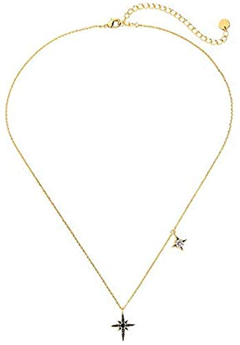 Preisvergleich Produktbild CKAWM Halskette Einfache Stern Vergoldete Anhänger Halskette Für Frauen Schlüsselbein Kette