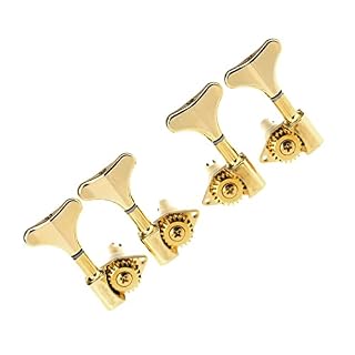WeBert Guitare Cordes Tuning Pegs 2R2L Or 20:1 Ratio Basse Mécaniques Mécaniques Tuning Pegs Clés Ensemble for Guitare Basse Électrique Tuner - Les Beatles, Paul McCartney, John Lennon, RIngo Starr, George Harrison