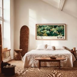 Décoration murale pour la maison avec tableau panoramique sur toile de forêt