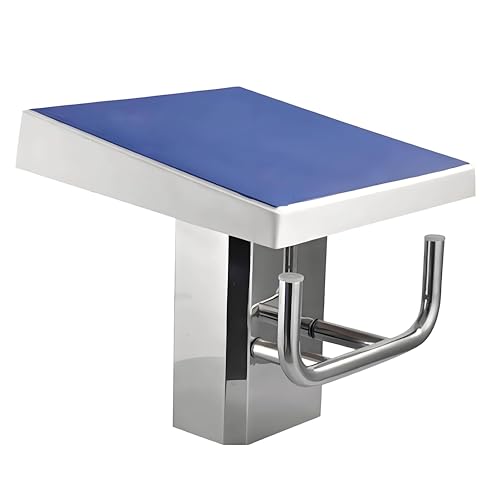 QuinteZhenTially Plataforma Buceo Antideslizante Piscina,Tabla Buceo Resistente Piscinas,Trampolín Base Acero Inoxidable,Encimera Antideslizante,Profesional Inclinada 15°,Pesa hasta 220 Libra Y2