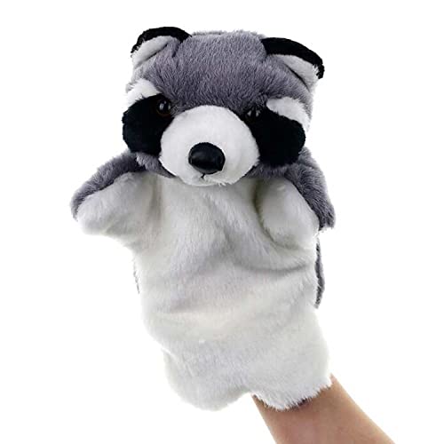 Image of Hand Puppets Plush Raccoon Stuffed Animals Toys Imaginative Pretend Play Storytelling