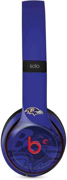 Skinit Decal Audio Skin Compatible with Beats Solo 3 Wireless - Officially Licensed NFL Baltimore Ravens Double Vision Design