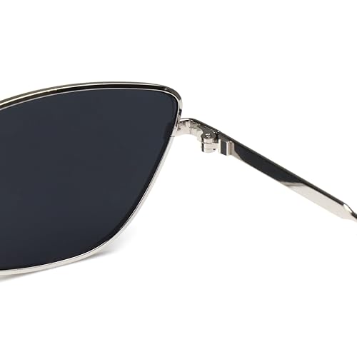 Image of Dervin UV Protected Cat Eye Retro Sunglasses for Women, Metal Frame Shades for Women (Small Size)