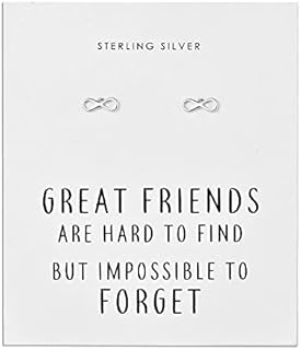 Sterling Silver Infinity Friendship Quote Earrings