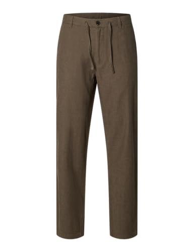 Pantalon Selected Homme coupe slim fuselée en lin de qualité supérieure