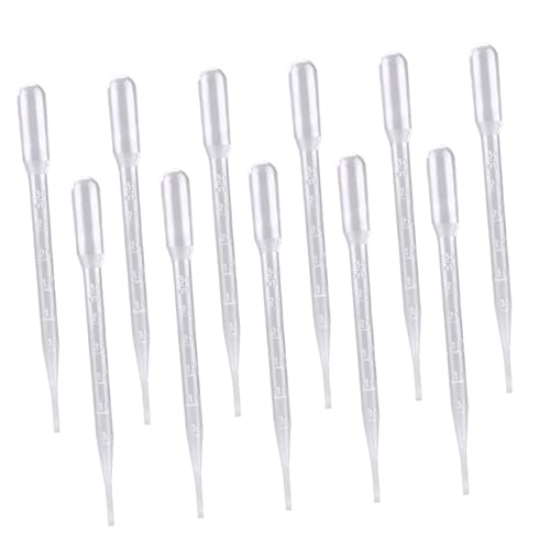 VILLFUL 300pcs Calibration Dropper Laboratory Pipettes Nutrient Dropping Pipettes Graduated Eye Dropper Essential Oil Dropper Droppers for Essential Oils Mini Straws Plastic Transparent