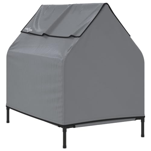 Caseta para perros para exterior e interior en gris claro 6