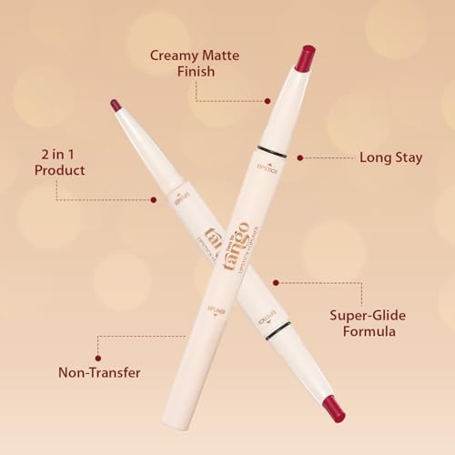 Image of Glam21 Two To Tango Lip Liner + Lipstick Duo |Non-Transfer |16hrs Long Stay | Creamy Matte Finish| Super-glide formula | Non-drying |For Sensational lip look, Vivid Maroon-06