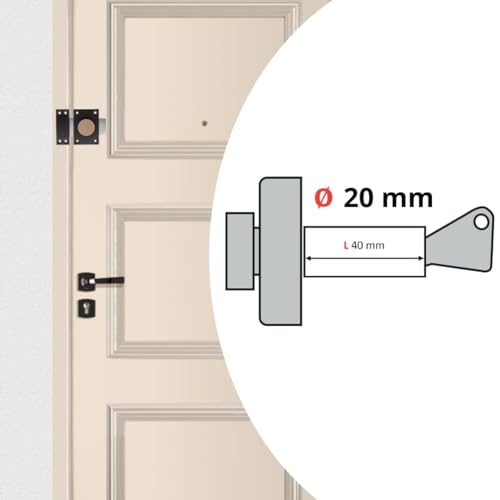 Cerrojo de cilindro 40 mm Vachette eclador modelo 67632 SC con becerro para puertas de madera 4