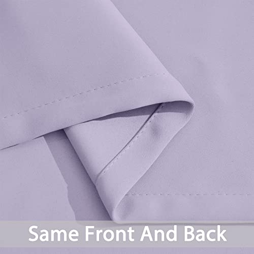 Yakamok Light Blocking Room Darkening Thermal Curtains - Blackout Curtains with Grommet Top for Bedroom/Living Room (62Wx84L, Lilac, 2 Panels)