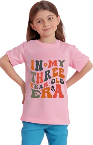 Image of Toddler Girls 3rd Birthday Shirts for Girls 3 Years Old Outfit for Party Tshirt