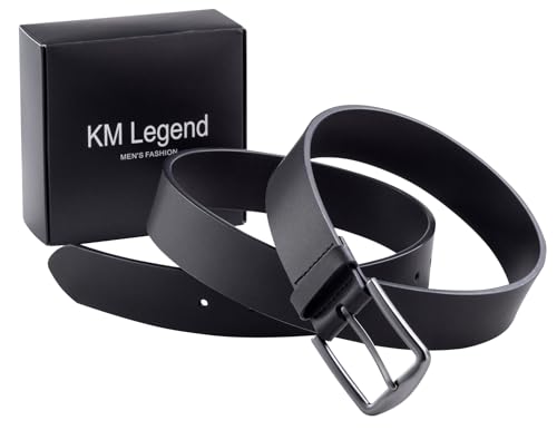 KM Legend mens Leather Dress Belt for Work Business and Casual4