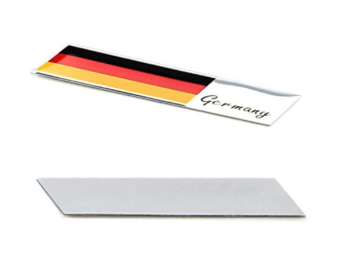 Ijdmtoy Aluminum Plate Germany Flag Emblem Badge Compatible With Germany Car Front Grille, Side Fenders, Trunk, Dashboard Steering Wheel, Etc #TOP1