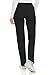 MediChic Women's Straight Leg Seven Pocket Cargo Scrub Pants with 4-Way Stretch Anti-Wrinkle Moisture Wicking Scrubs Black