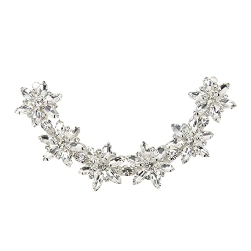 Flor de strass na cintura, brilhante e deslumbrante multifunções ampla aplicação strass Applique bon