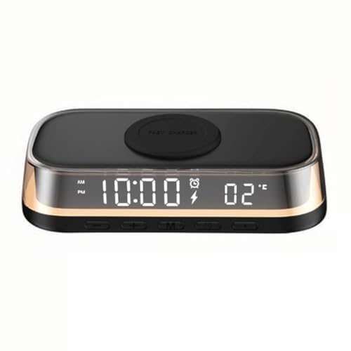 Plus de câbles emmêlés : horloge réveil thermomètre chargeur sans fil 15W tactile