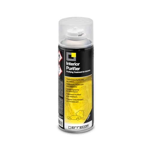 Errecom Interior Purifier Car Air Conditioner & Cabin Purifying Spray | Neutralises Bad Odours and Contaminants | One-Shot Fast-Acting Formula | Long-Lasting Fresh Air | 200 ml Lemon Scent