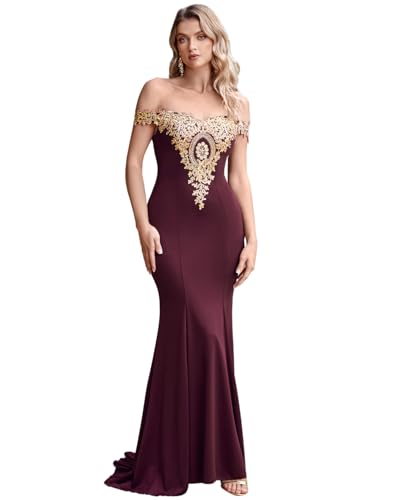Robe de soirée sirène traîne longue dos nu dentelle brodée mariage