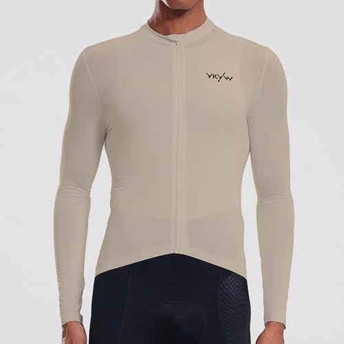 Image of YKYWBIKE Cycling Jersey Men Aero Race Fit, Road Bike Jersey Short Sleeved Moisture Wicking, Breathable,Zip Pocket,UPF50+