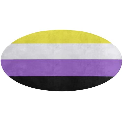 Round Non-Binary Flag Indoor-Outdoor Rug