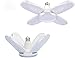 LED Garage Lights 2 Pack 60W E26/E27 6000LM, Deformable LED Garage Ceiling Lights with 4 Adjustable Panels, LED Shop Light 6500K Daylight for Garage Workshop Basement Warehouse