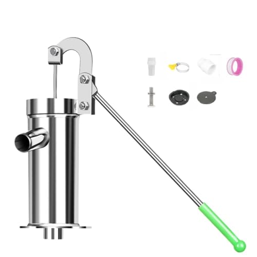 Aeroor 井戸ポンプ 手動ポンプ 手押しポンプ アップグレード版 ポンプボディの肉厚化 ステンレス製 排水 ポンプ 手動 庭 畑 水やり 農場 家庭用庭の中庭8m地下水に適しています (スタンドなし)
