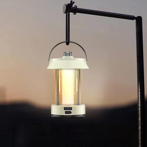 Lanterne de camping LED rechargeable avec éclairage d'atmosphère pour extérieur